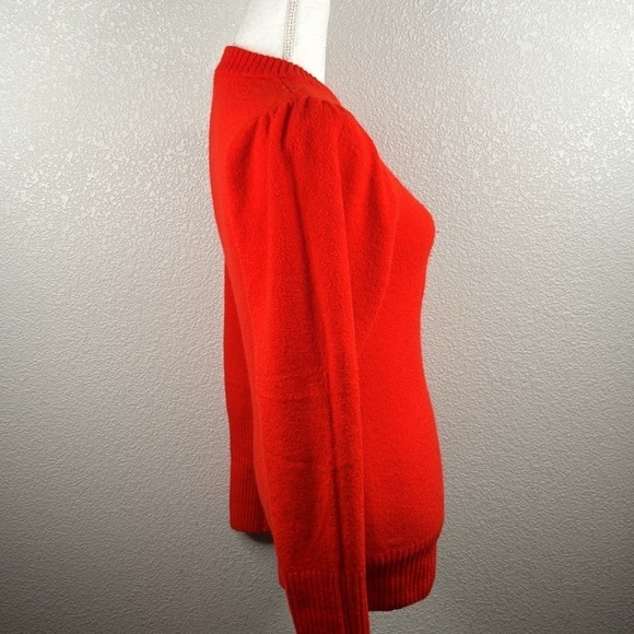 H&M Wool Blend Orange Knit Long Sleeve Maternity Crewneck Sweater Size XS - Picture 3 of 7